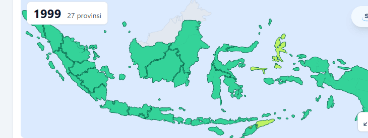 Peta Indonesia tahun 1999, Maluku Utara lahir dan Timor Timur berpamitan