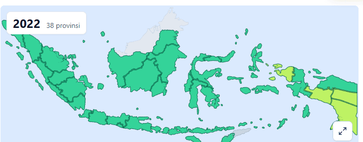 Peta Indonesia tahun 2022 dengan 38 provinsi, pemekaran Papua disorot
